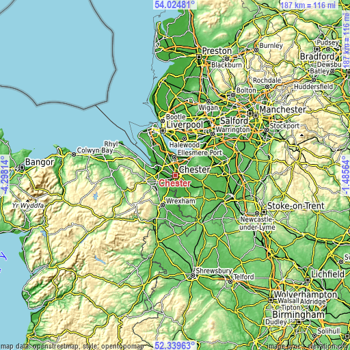 Topographic map of Chester