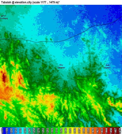 Zoom OUT 2x Tabālah, Saudi Arabia elevation map