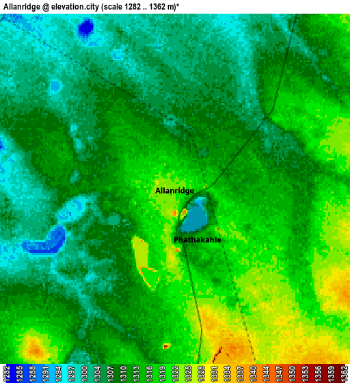 Zoom OUT 2x Allanridge, South Africa elevation map