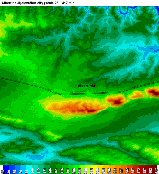 Zoom OUT 2x Albertina, South Africa elevation map