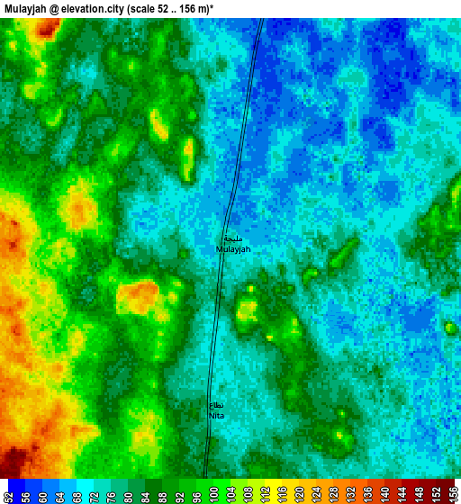 Zoom OUT 2x Mulayjah, Saudi Arabia elevation map