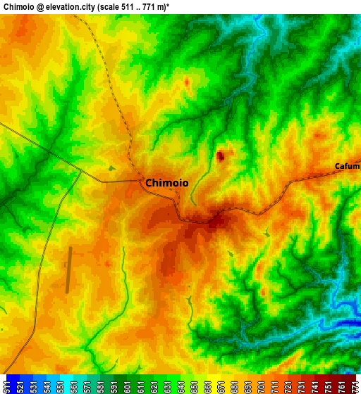 Zoom OUT 2x Chimoio, Mozambique elevation map