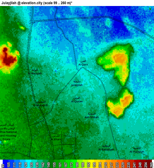 Zoom OUT 2x Julayjilah, Saudi Arabia elevation map