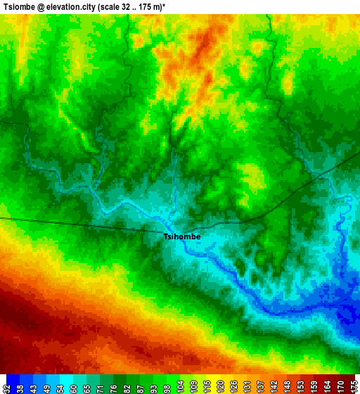 Zoom OUT 2x Tsiombe, Madagascar elevation map