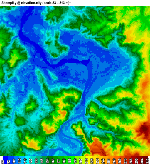 Zoom OUT 2x Sitampiky, Madagascar elevation map