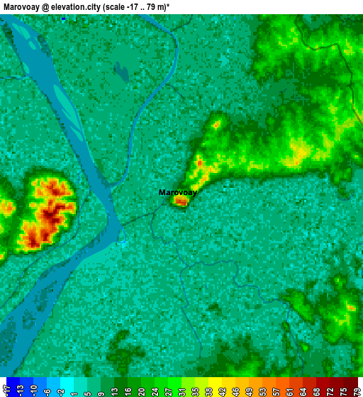 Zoom OUT 2x Marovoay, Madagascar elevation map