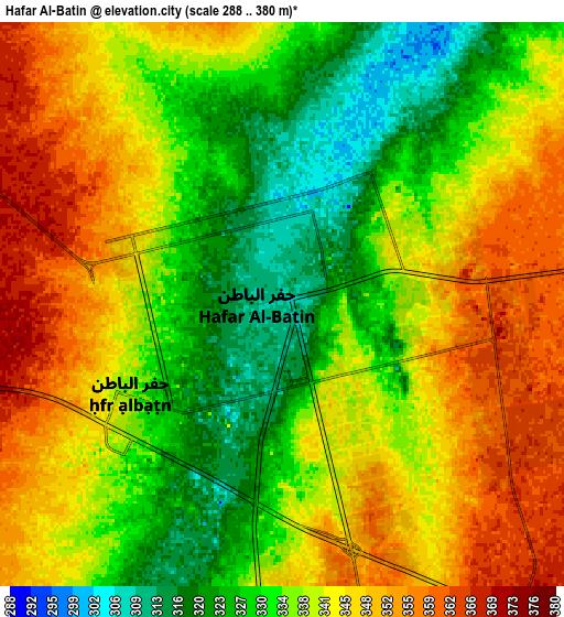 Zoom OUT 2x Hafar Al-Batin, Saudi Arabia elevation map
