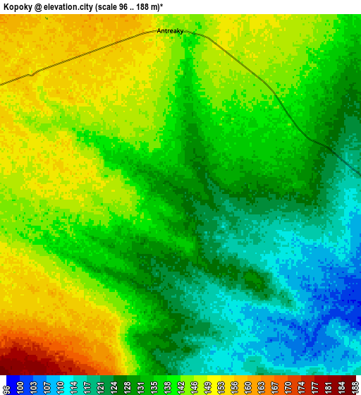 Zoom OUT 2x Kopoky, Madagascar elevation map