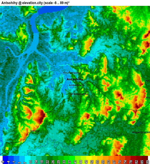 Zoom OUT 2x Antsohihy, Madagascar elevation map