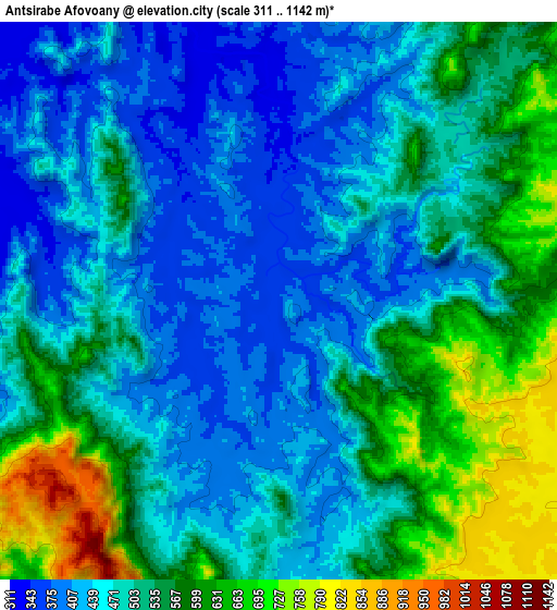 Zoom OUT 2x Antsirabe Afovoany, Madagascar elevation map