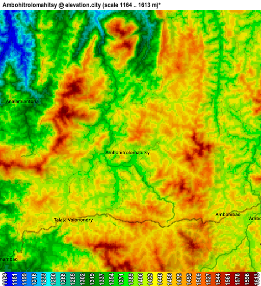 Zoom OUT 2x Ambohitrolomahitsy, Madagascar elevation map