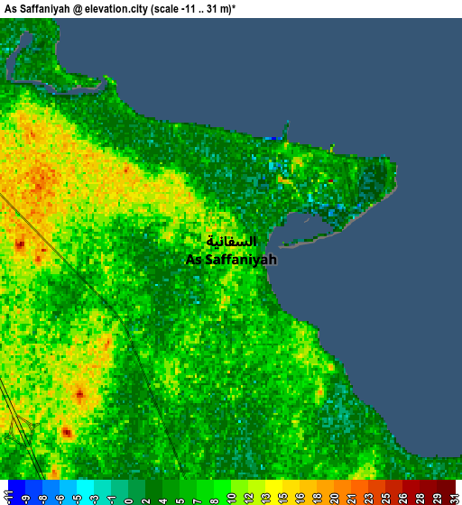 Zoom OUT 2x As Saffānīyah, Saudi Arabia elevation map