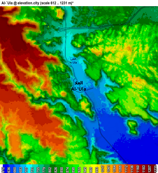 Zoom OUT 2x Al-`Ula, Saudi Arabia elevation map