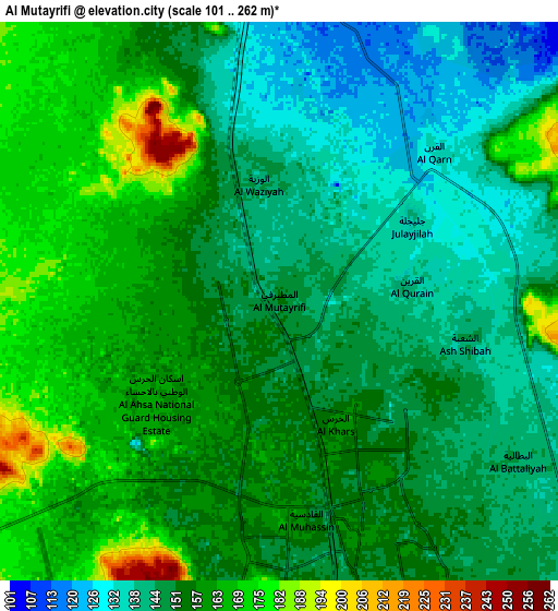 Zoom OUT 2x Al Muţayrifī, Saudi Arabia elevation map