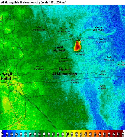Zoom OUT 2x Al Munayzilah, Saudi Arabia elevation map