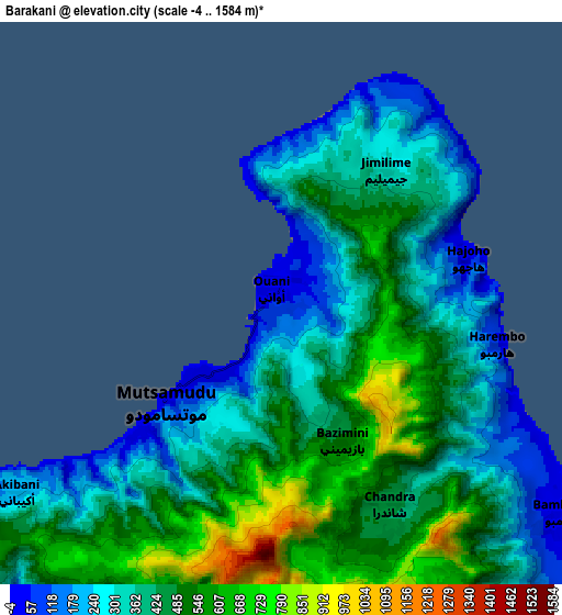 Zoom OUT 2x Barakani, Comoros elevation map