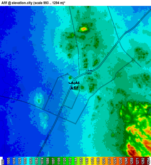 Zoom OUT 2x Afif, Saudi Arabia elevation map