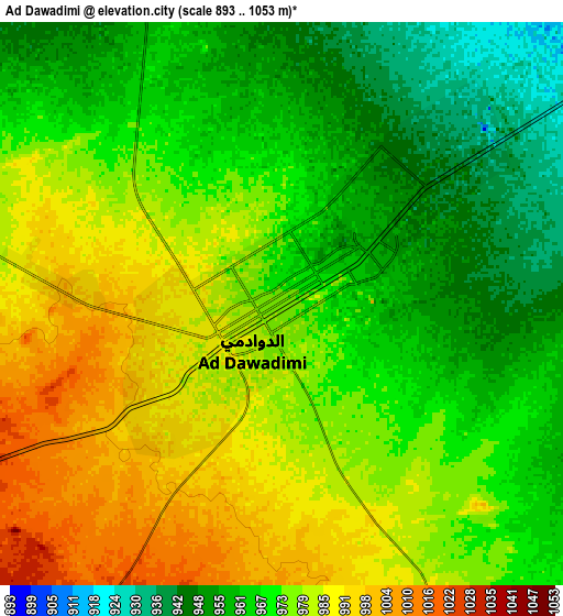 Zoom OUT 2x Ad Dawādimī, Saudi Arabia elevation map