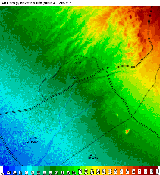 Zoom OUT 2x Ad Darb, Saudi Arabia elevation map