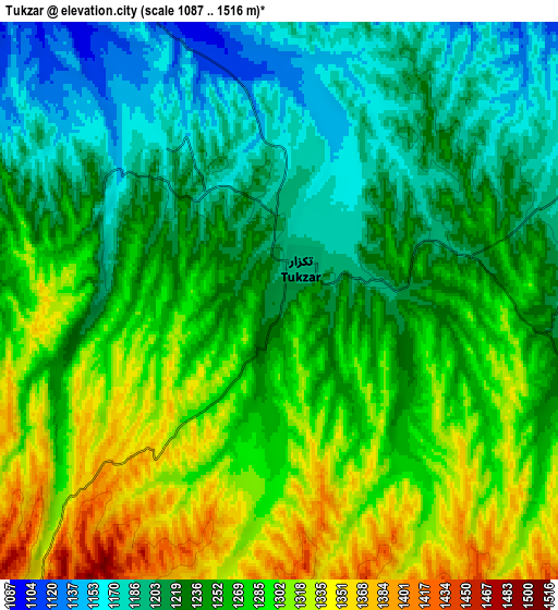 Zoom OUT 2x Tukzār, Afghanistan elevation map