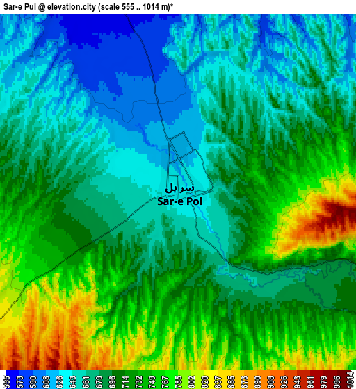 Zoom OUT 2x Sar-e Pul, Afghanistan elevation map