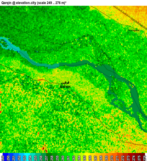 Zoom OUT 2x Qarqīn, Afghanistan elevation map