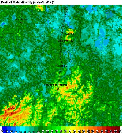 Zoom OUT 2x Parrilla II, Mexico elevation map