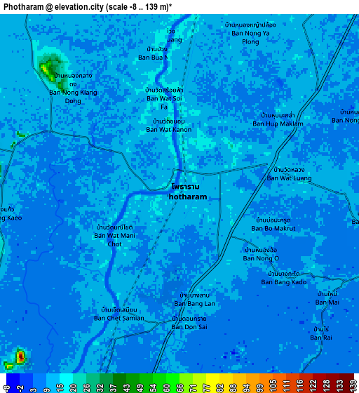 Zoom OUT 2x Photharam, Thailand elevation map