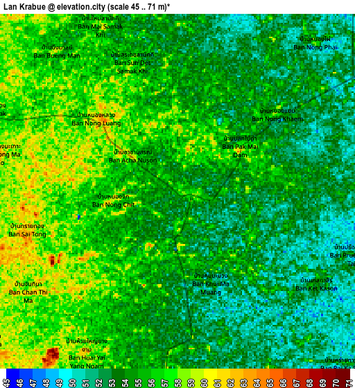 Zoom OUT 2x Lan Krabue, Thailand elevation map