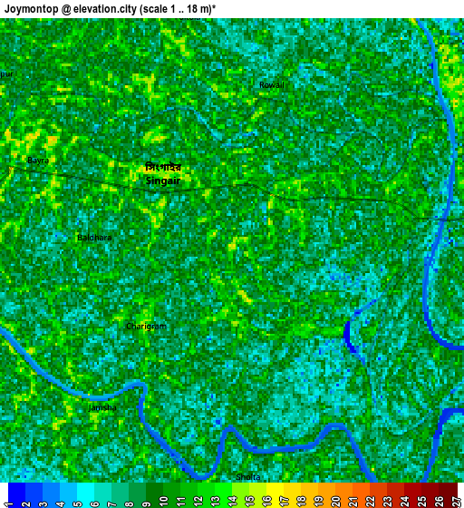 Zoom OUT 2x Joymontop, Bangladesh elevation map