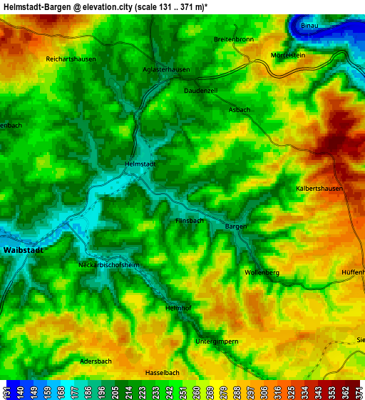 Zoom OUT 2x Helmstadt-Bargen, Germany elevation map