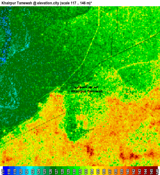 Zoom OUT 2x Khairpur Tamewah, Pakistan elevation map