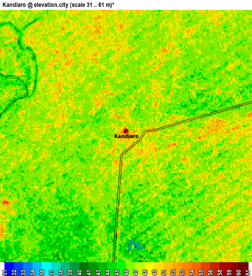 Zoom OUT 2x Kandiaro, Pakistan elevation map