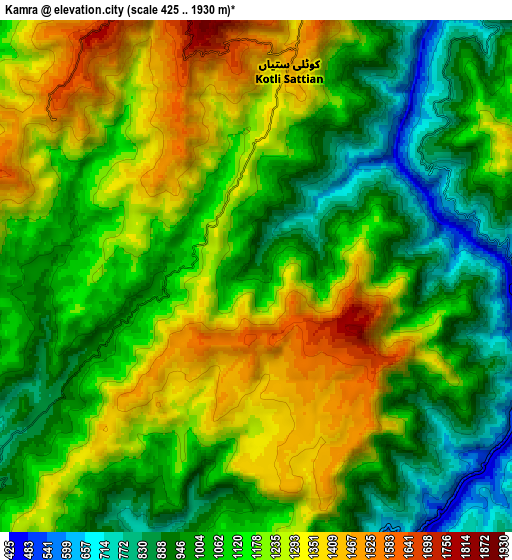 Zoom OUT 2x Kamra, Pakistan elevation map