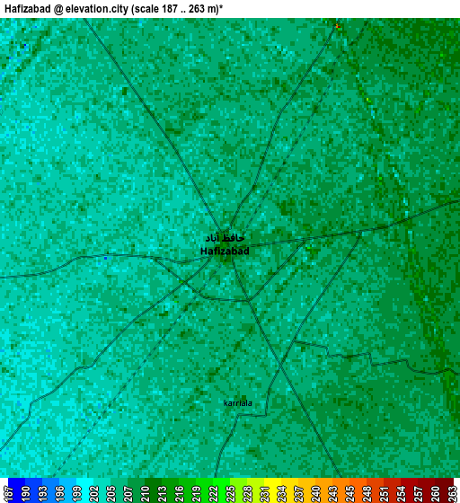 Zoom OUT 2x Hafizabad, Pakistan elevation map