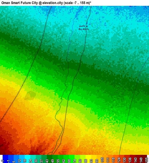 Zoom OUT 2x Oman Smart Future City, Oman elevation map