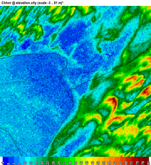 Zoom OUT 2x Chhor, Pakistan elevation map