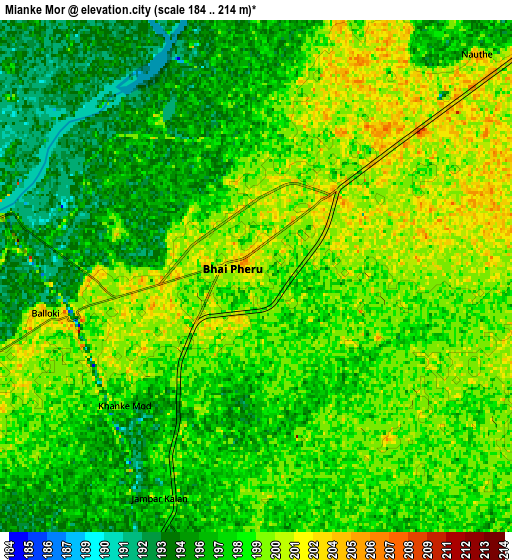 Zoom OUT 2x Mianke Mor, Pakistan elevation map