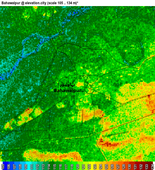 Zoom OUT 2x Bahawalpur, Pakistan elevation map