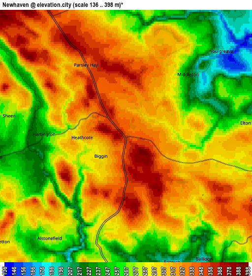 Zoom OUT 2x Newhaven, United Kingdom elevation map