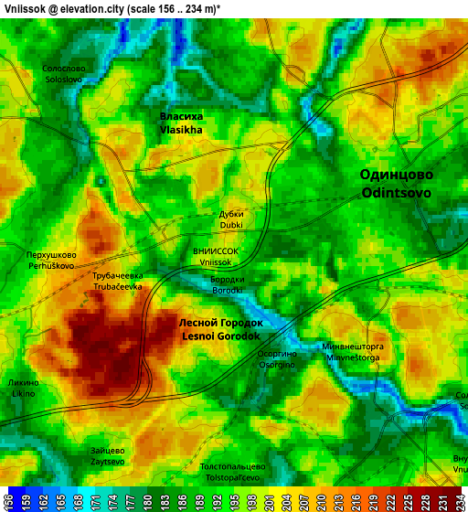 Zoom OUT 2x Vniissok, Russia elevation map