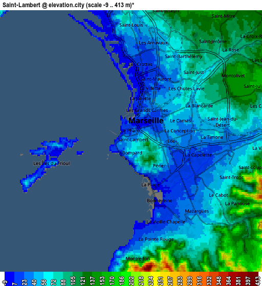 Zoom OUT 2x Saint-Lambert, France elevation map