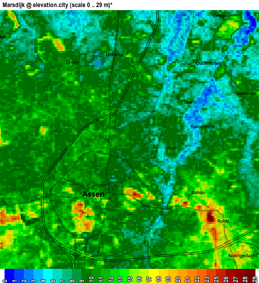 Zoom OUT 2x Marsdijk, Netherlands elevation map