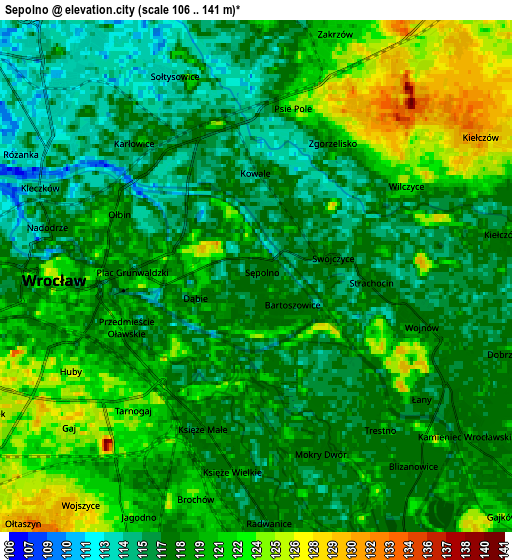 Zoom OUT 2x Sępolno, Poland elevation map