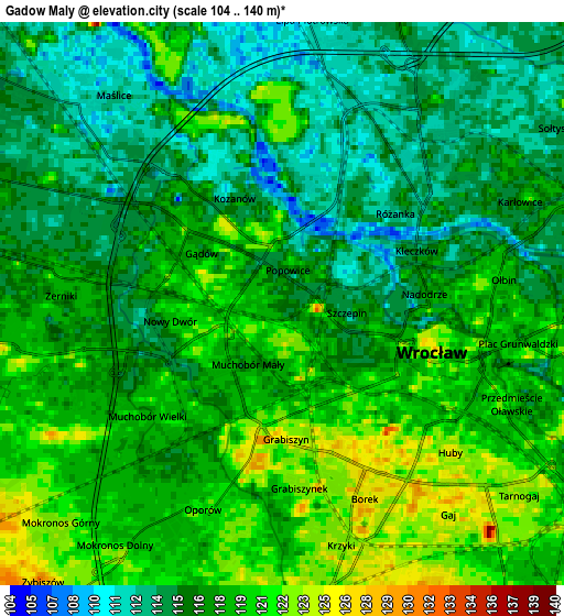 Zoom OUT 2x Gądów Mały, Poland elevation map