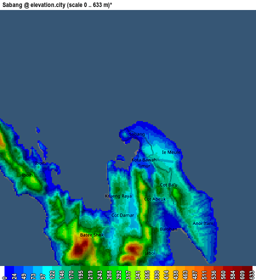 Zoom OUT 2x Sabang, Indonesia elevation map