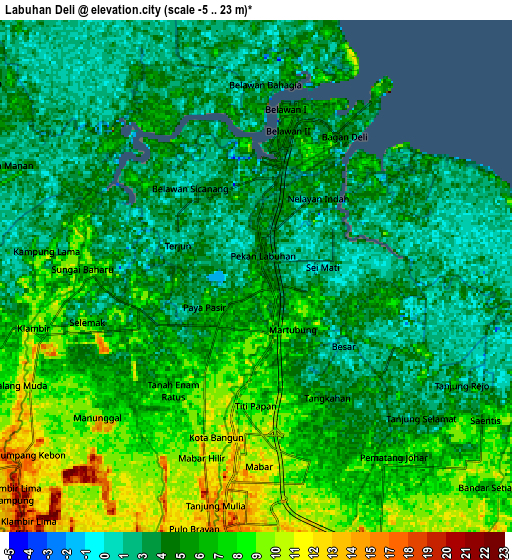 Zoom OUT 2x Labuhan Deli, Indonesia elevation map