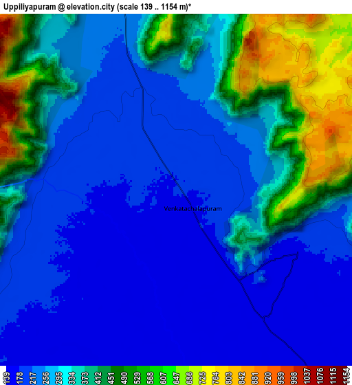 Zoom OUT 2x Uppiliyapuram, India elevation map