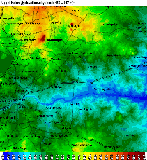 Zoom OUT 2x Uppal Kalan, India elevation map