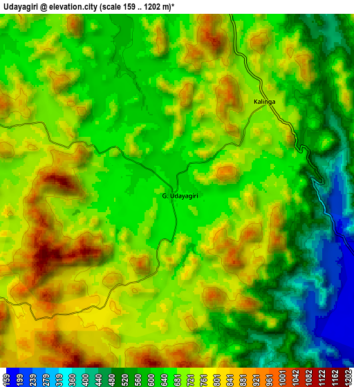 Zoom OUT 2x Udayagiri, India elevation map